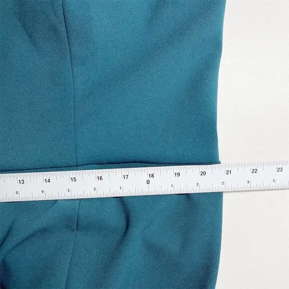 Jenny Yoo Petra Halter Neck Open Back Dress Teal Plus Size 24 Formal Caspian Sea - Picture 13 of 13